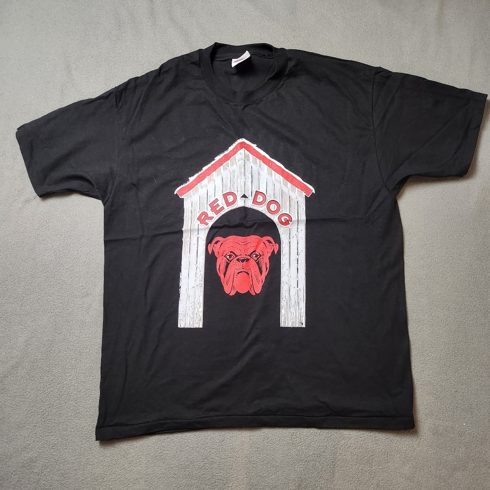VTG 90s Hanes Red Dog Made in USA T-shirt men XL retro black